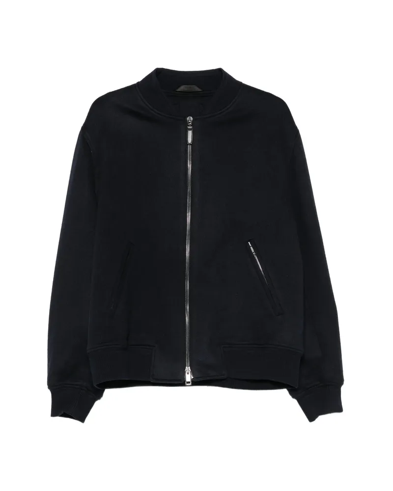 Brioni Zip-up Bomber Jacket Blue