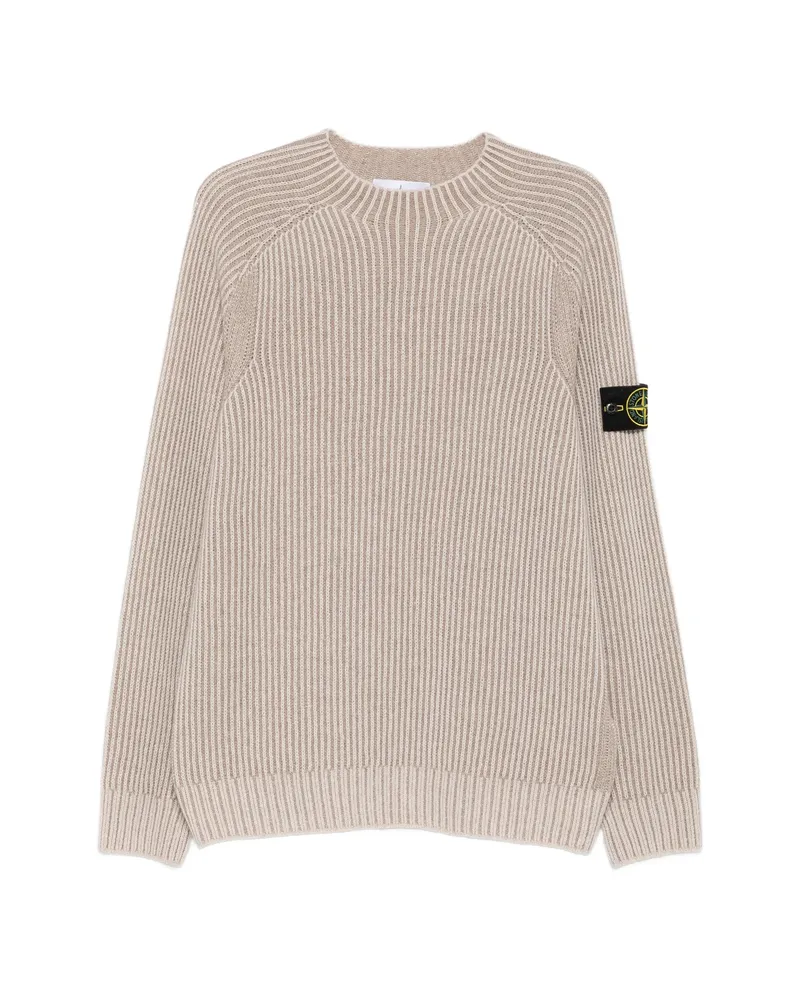Stone Island Ribbed-knit Cashmere Sweater Neutrals