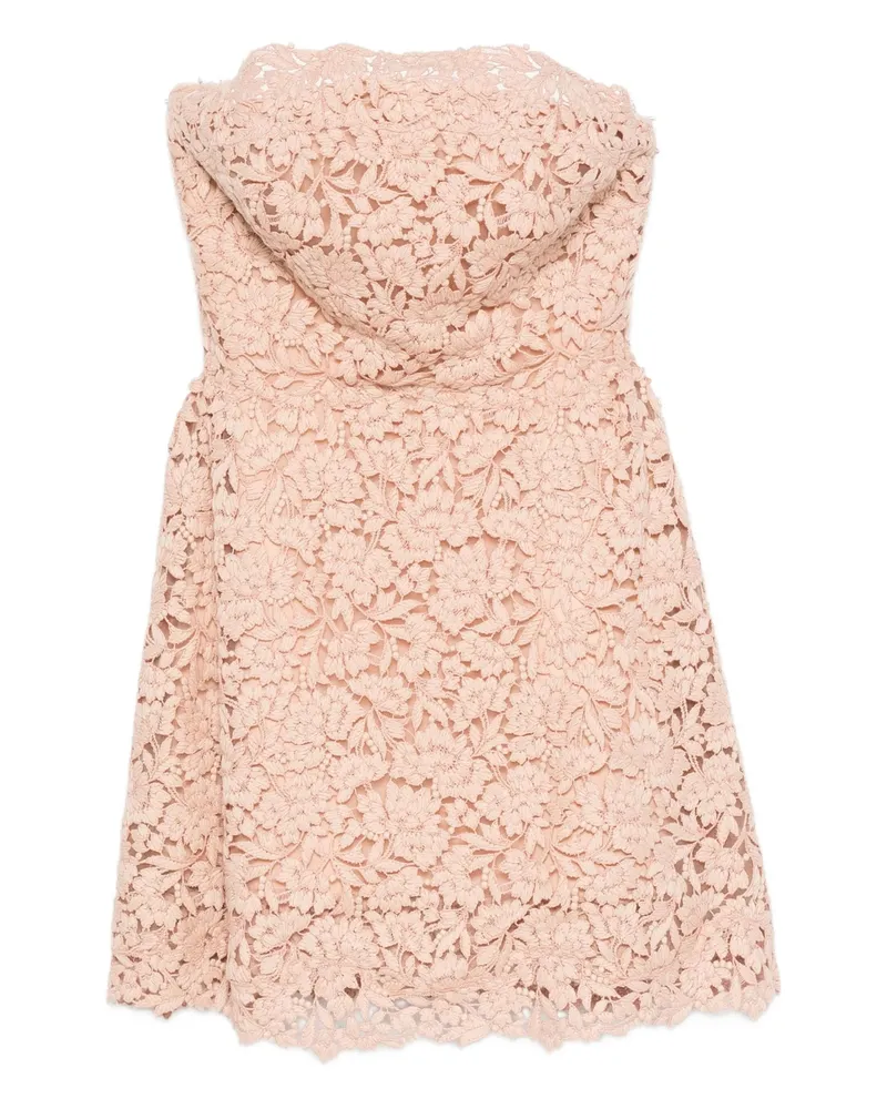 Ermanno Scervino Floral-lace Strapless Dress Pink