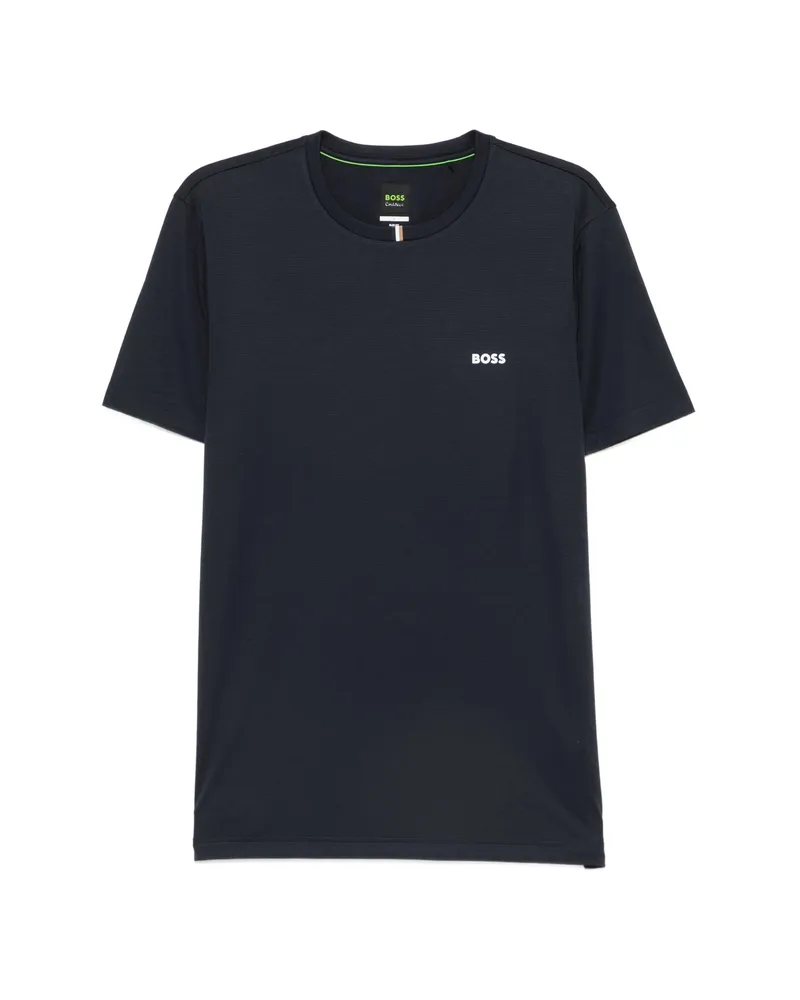HUGO BOSS Logo-print Short-sleeve T-shirt Blue