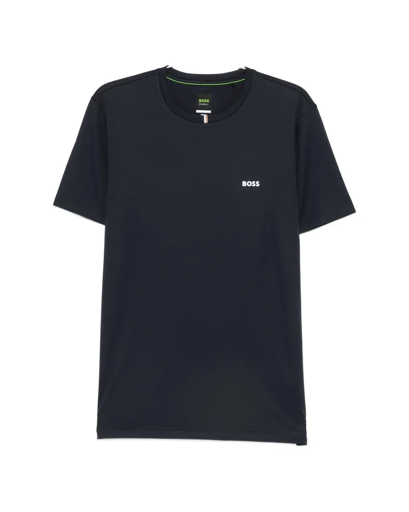 HUGO BOSS Logo-print Short-sleeve T-shirt Blue