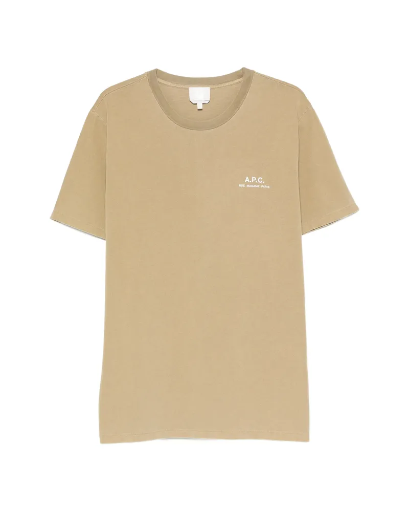A.P.C. A. p.c. Rue Madame Logo-print T-shirt Neutrals