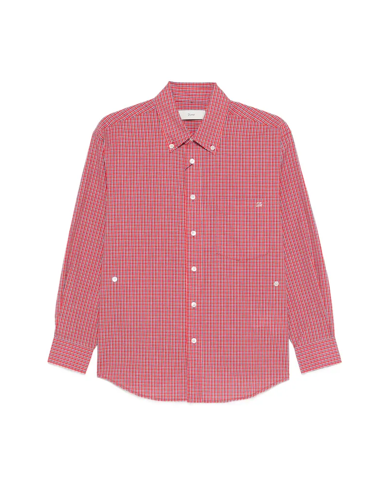 Dunst Checked-pattern Button-fastening Shirt Red
