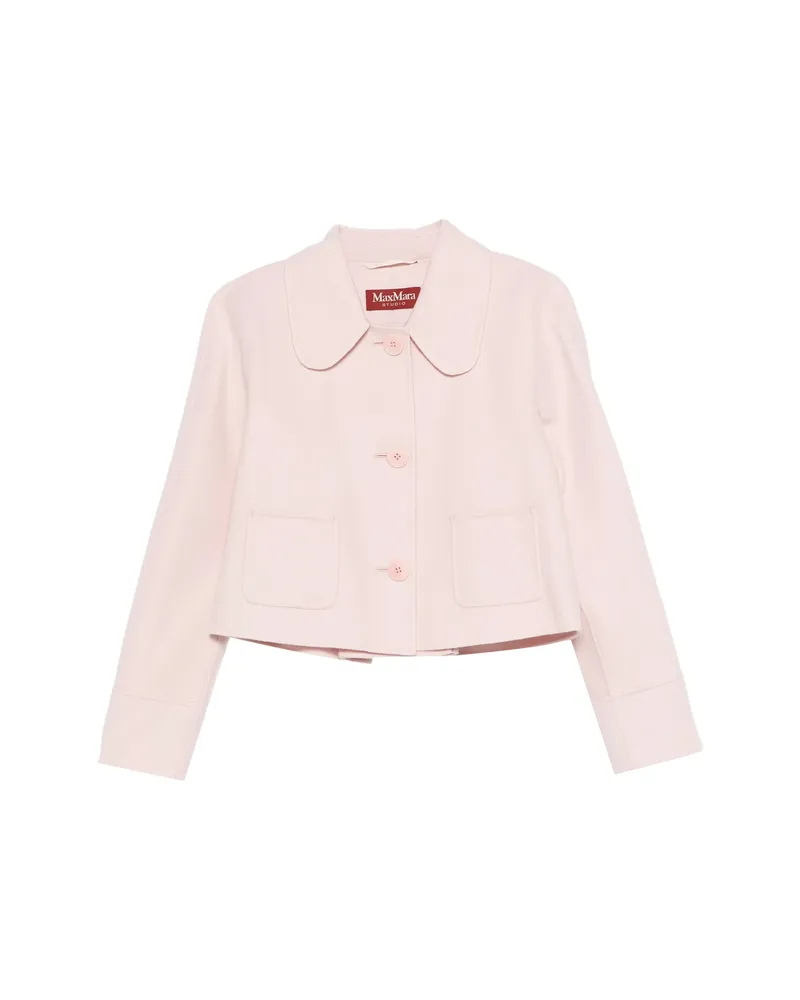 Max Mara Collared Patch-pocket Jacket Pink