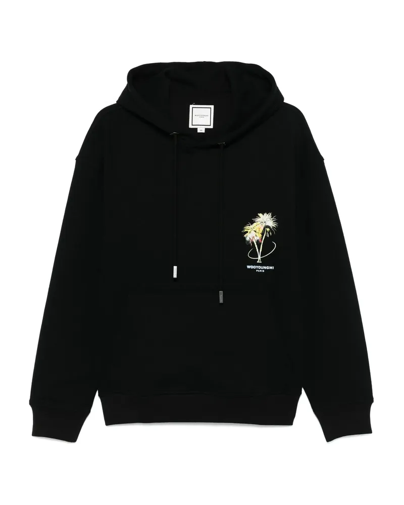 Wooyoungmi Palm Tree Hoodie Black