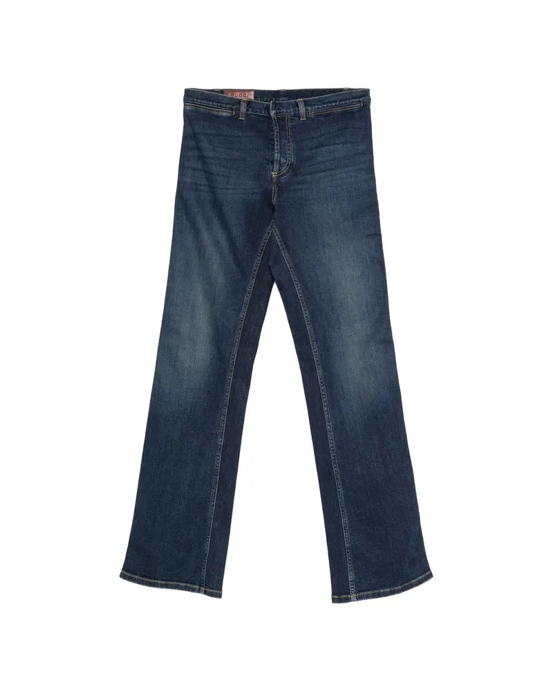 Gucci Web-stripe Jeans Blue