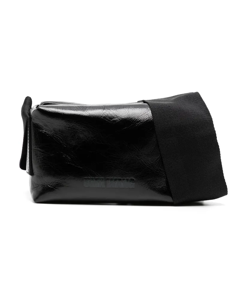 Uma Wang Medium Leather Shoulder Bag Black