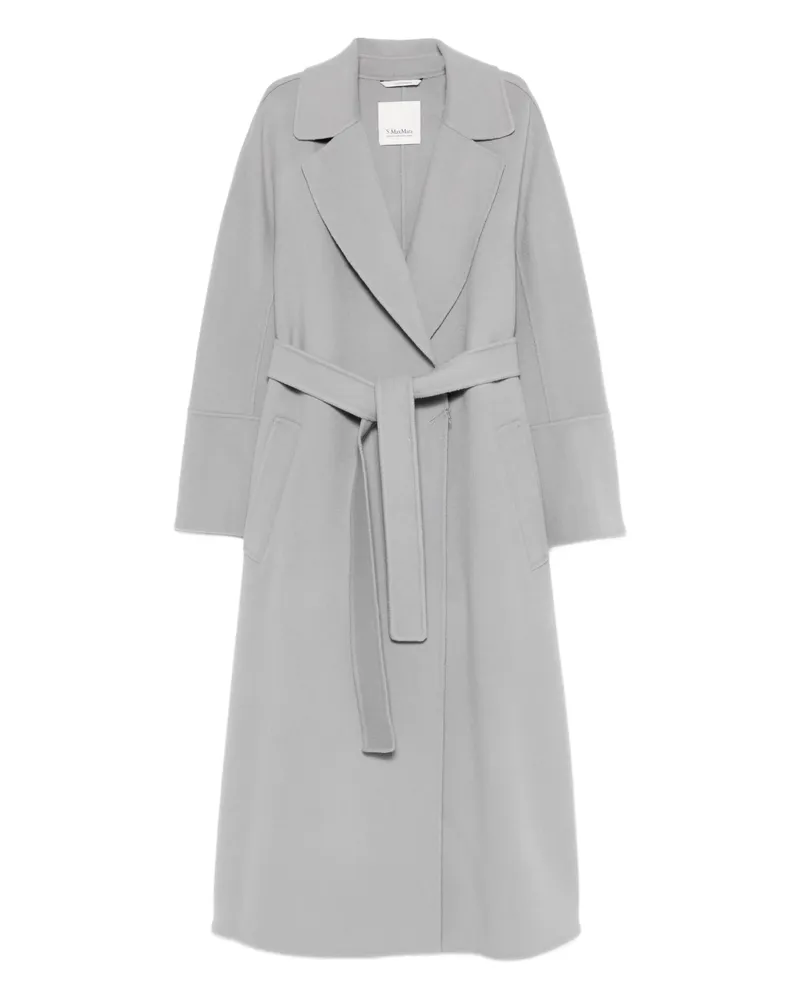 Max Mara Belted Wool Coat Grey