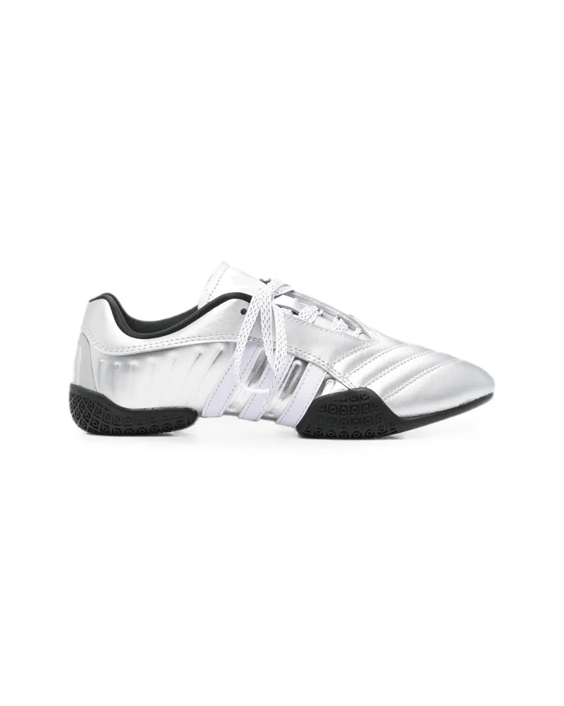 adidas Taekwondo Mei Elite Metallic 3-Stripe Sneakers Silver