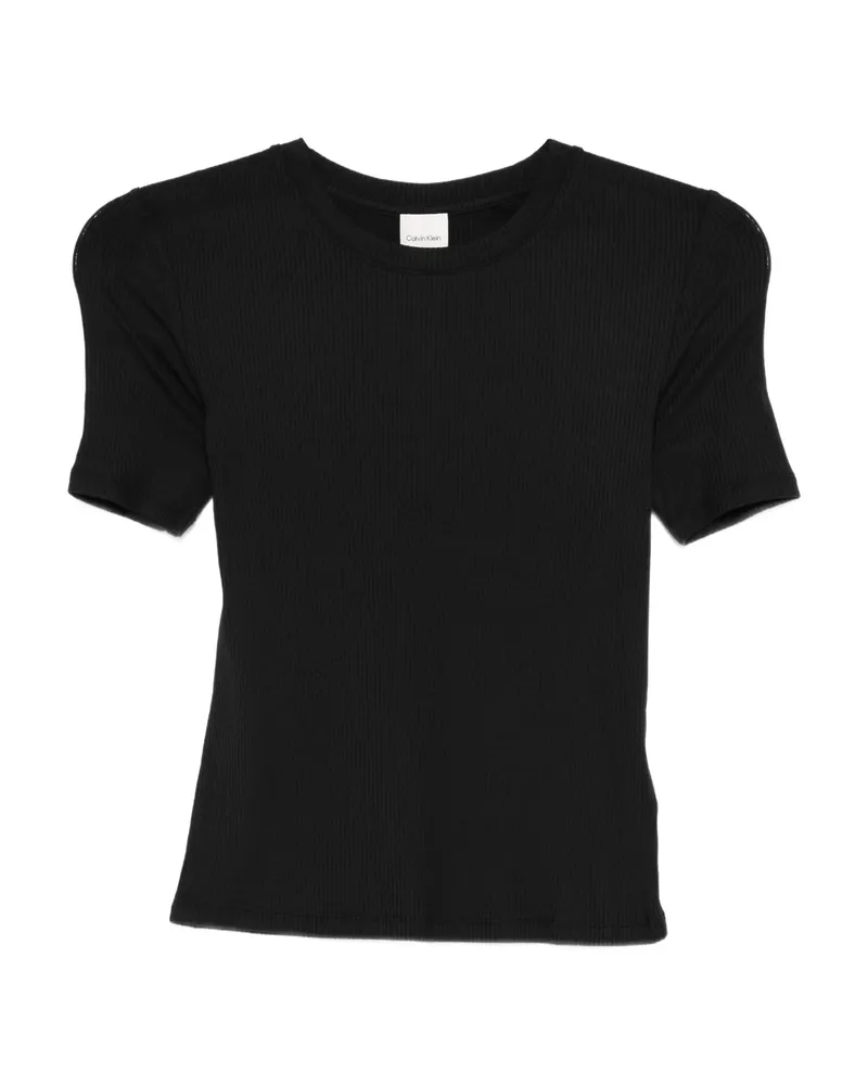 Calvin Klein Ribbed Short-sleeve T-shirt Black