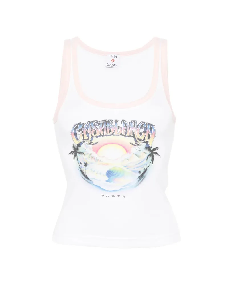 Casablanca Paris Graphic-print Tank Top White