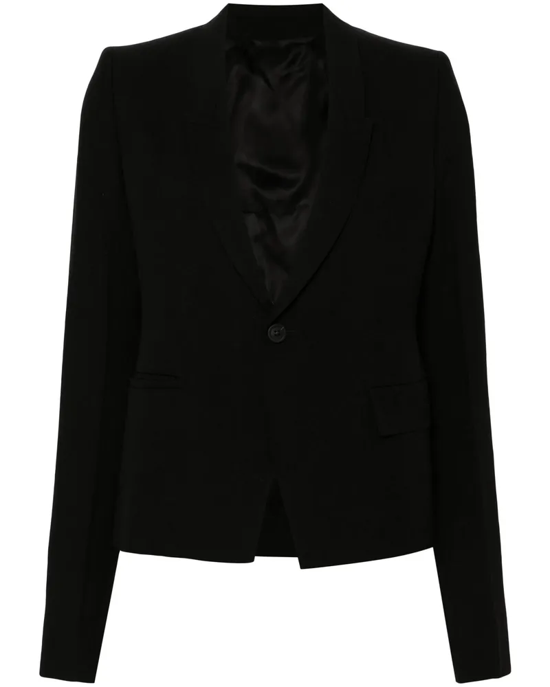 Rick Owens Grain De Poudre Blazer Black