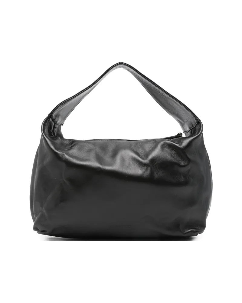 GIMAGUAS Leather Top-handle Shoulder Bag Black