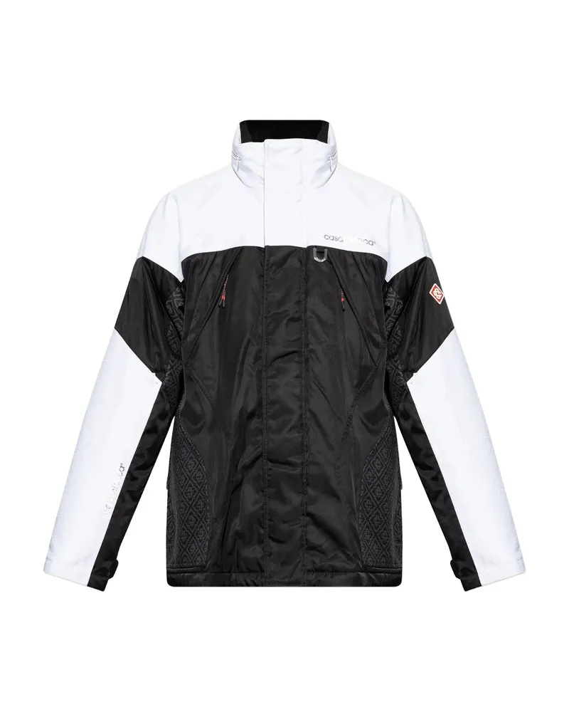Casablanca Paris Ripstop Panelled Zip-up Ski Jacket Black