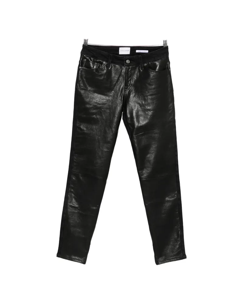 7 for all mankind Coated Zip-detail Jeans Black