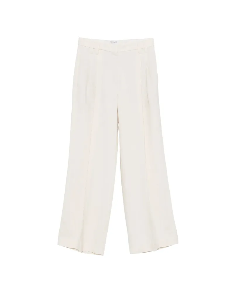 Brunello Cucinelli Pleated Trousers White