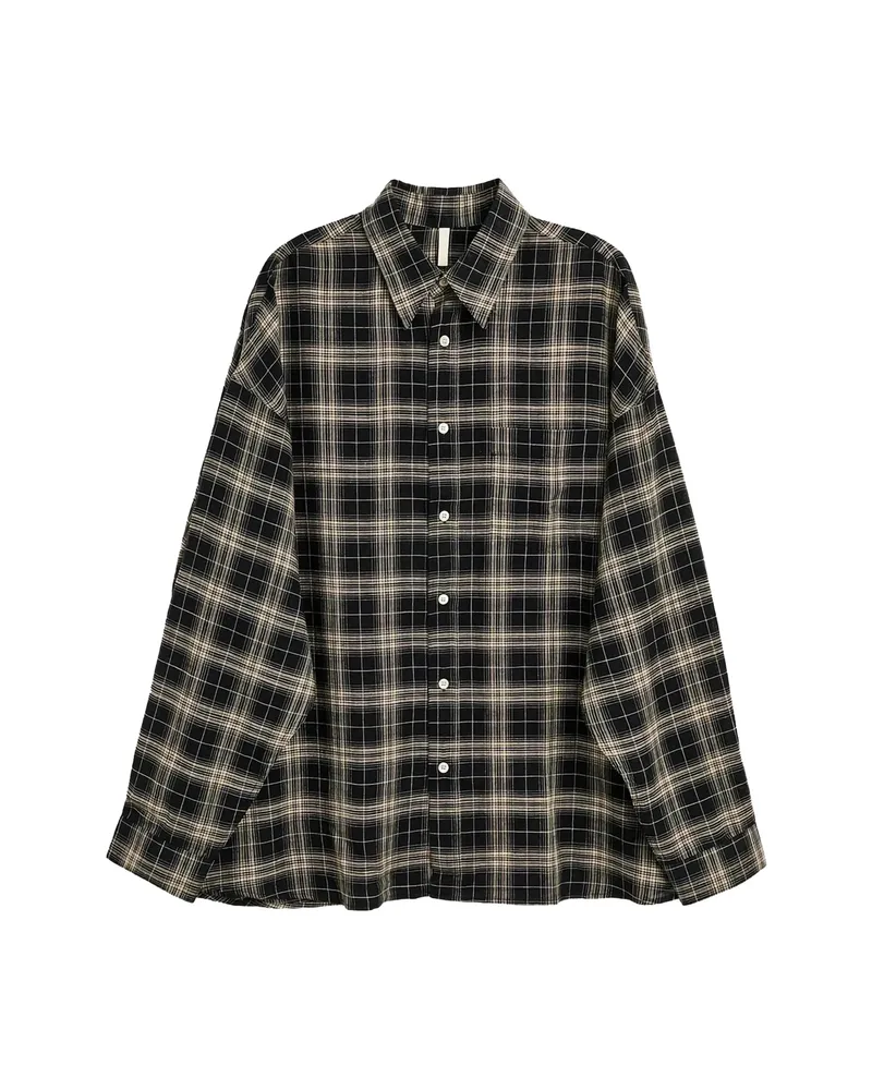 Sunflower Stable Plaid Shirt Black