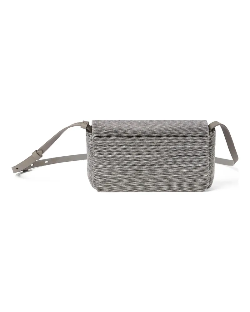 Brunello Cucinelli Monili-embroidered Crossbody Bag Neutrals