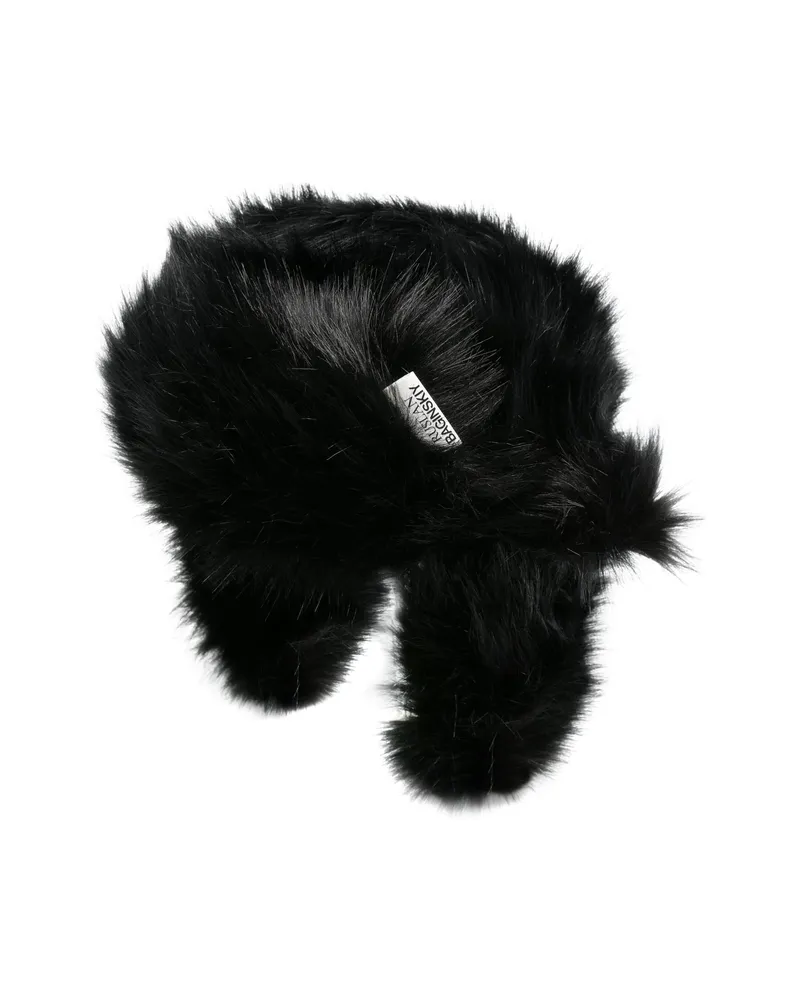 RUSLAN BAGINSKIY Faux-fur Ear Flaps Hat Black