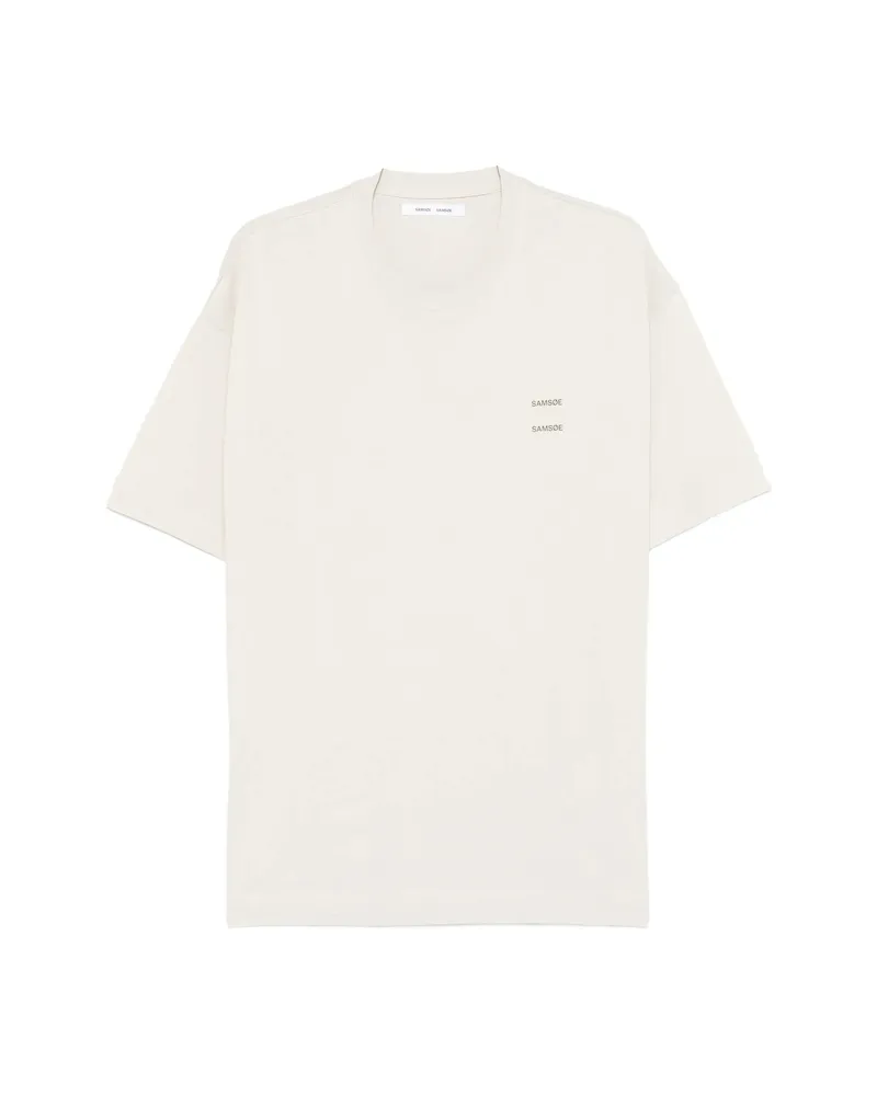Samsøe & Samsøe Joel Logo-print T-shirt Neutrals