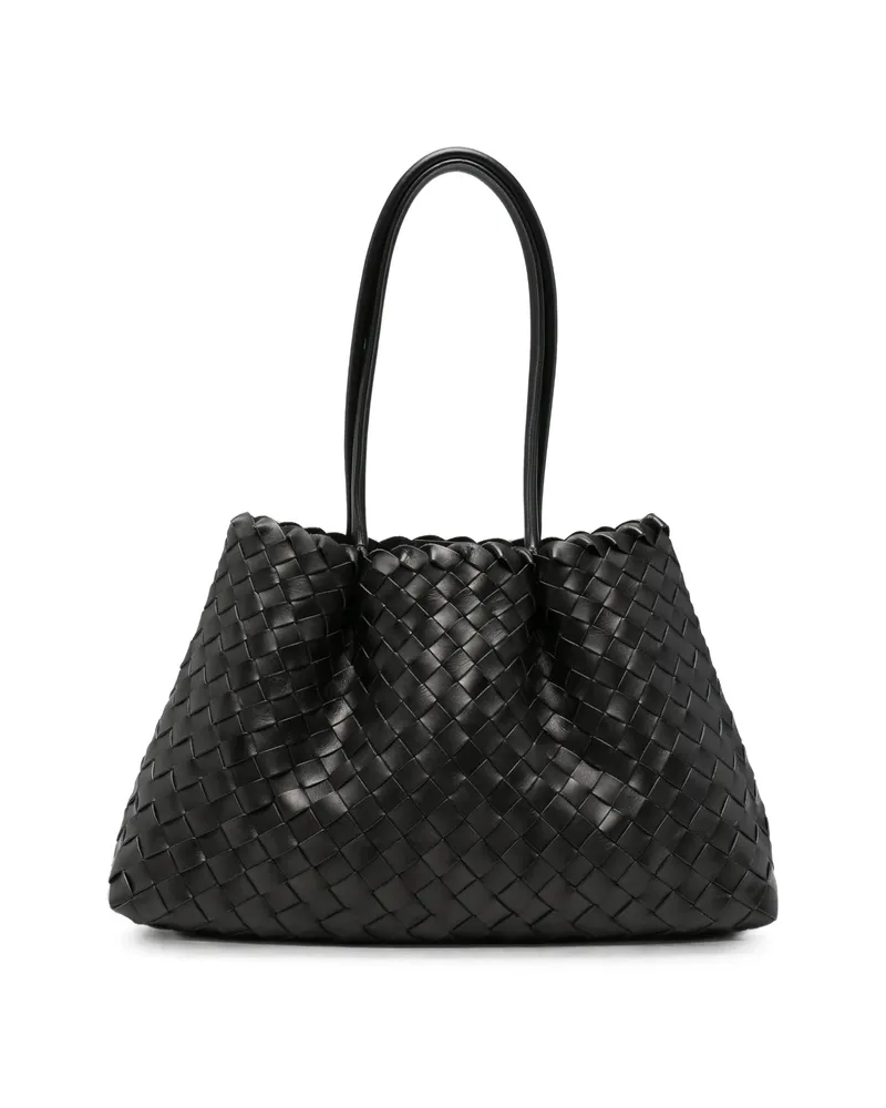 Elleme Medium Dimple Woven Tote Bag Black