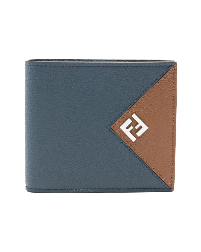 Fendi FF Logo Bi-fold Wallet Blue