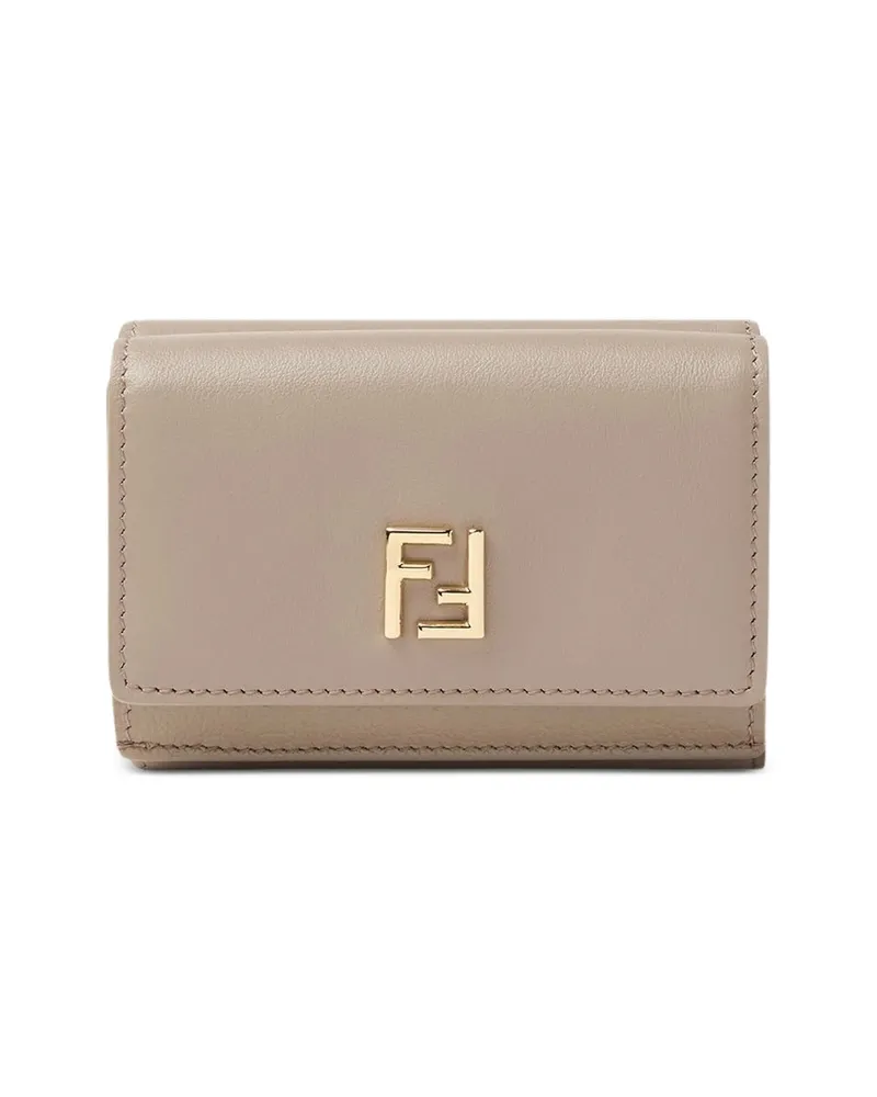 Fendi FF Mini Tri-fold Wallet Neutrals