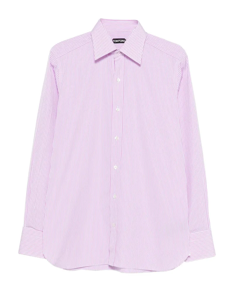 Tom Ford Striped-pattern Shirt Pink