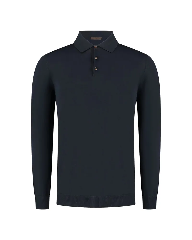 Zanone Buttoned Polo Shirt Blue