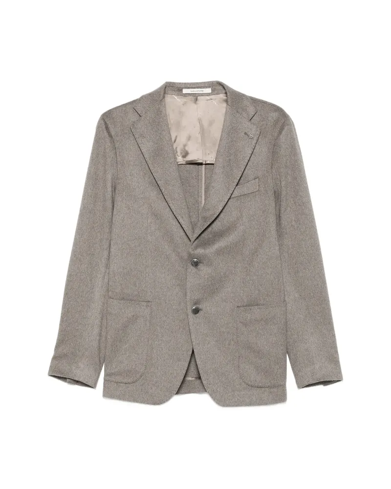 Tagliatore Notched-lapel Single-breasted Blazer Grey
