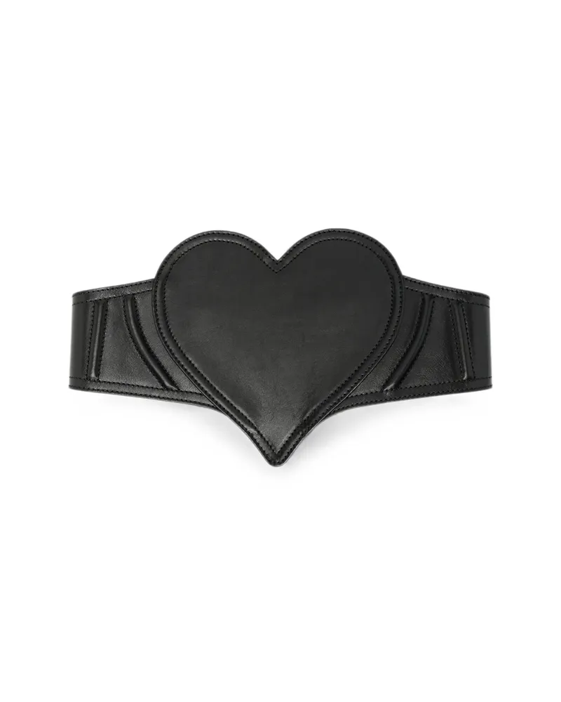 Vivienne Westwood Heart-motif Leather Belt Black