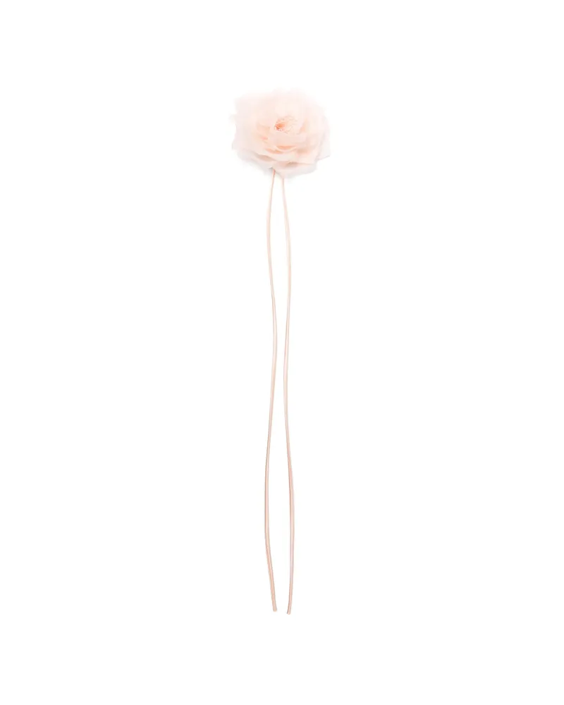 Max Mara Mxario Floral-appliqué Brooch Pink