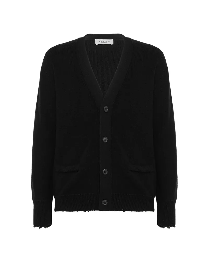 Laneus V-neck Cardigan Black