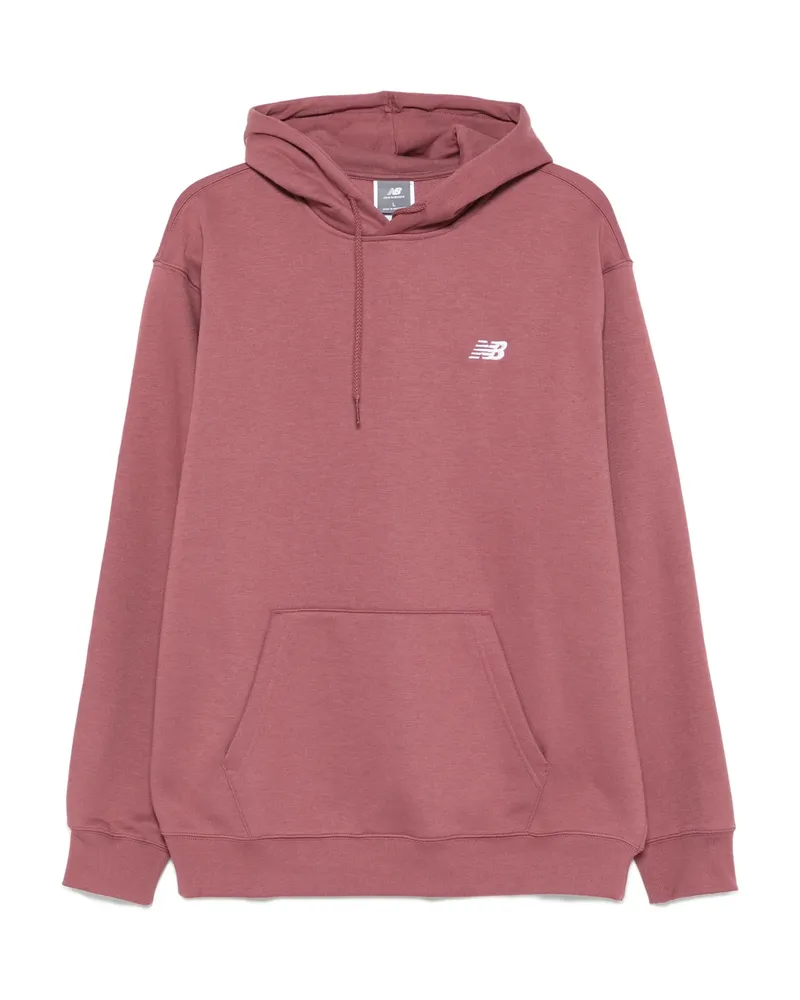 New Balance Embroidered-logo Hoodie Red