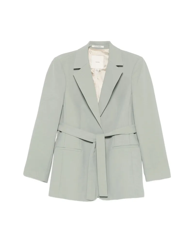 Calvin Klein Belted Blazer Green