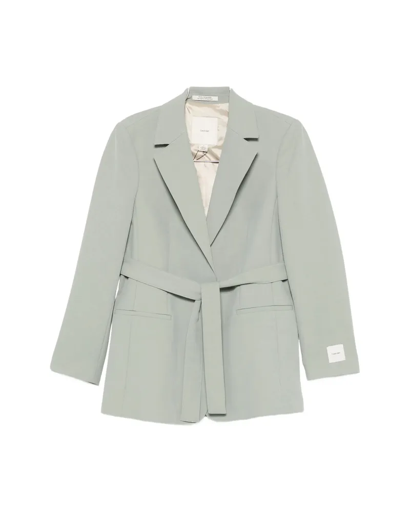 Calvin Klein Belted Blazer Green