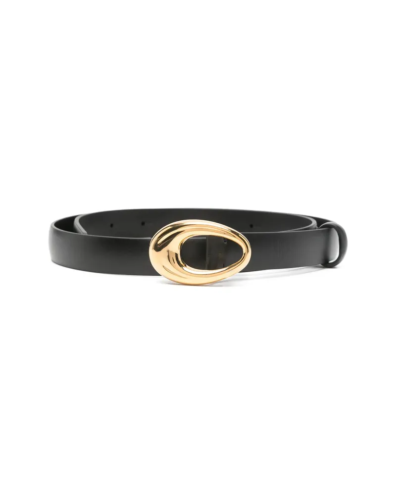 KHAITE Olivia Leather Belt Black