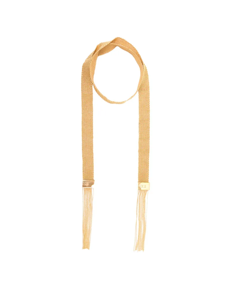 Elisabetta Franchi Fringe-detail Necklace Gold