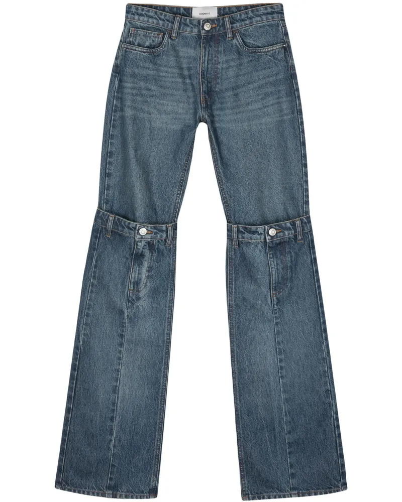 COPERNI Layered-design Cotton Jeans Blue