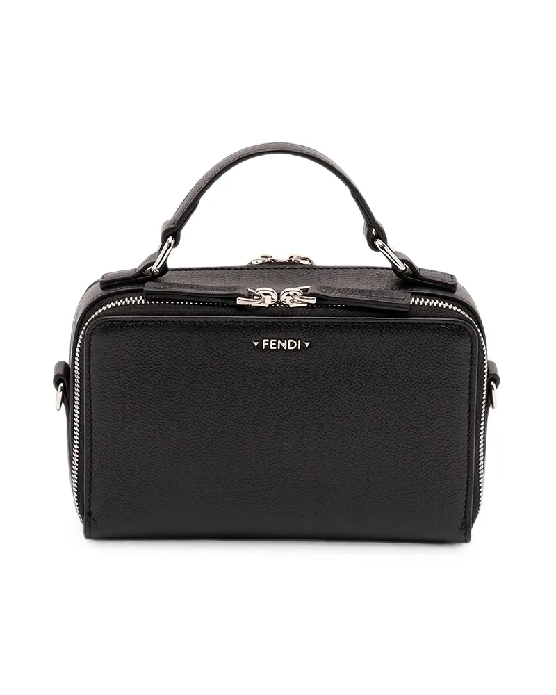 Fendi Black Leather Tote Bag Black