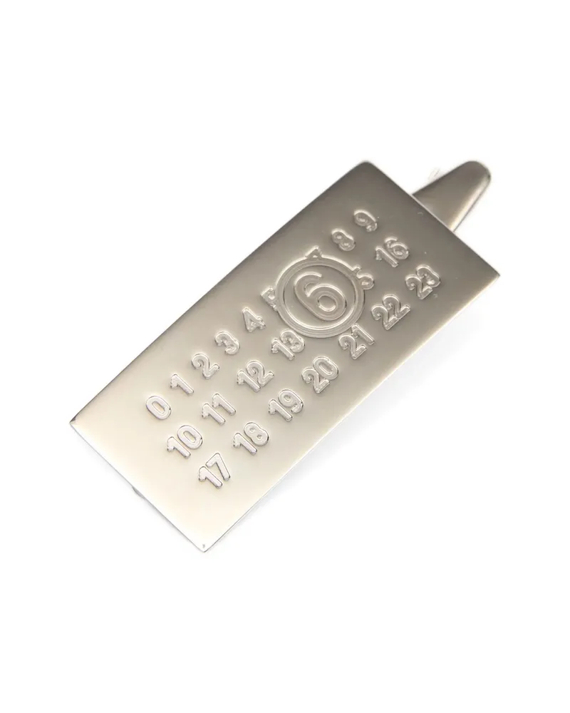 Maison Margiela Numeric Hair Clip Silver