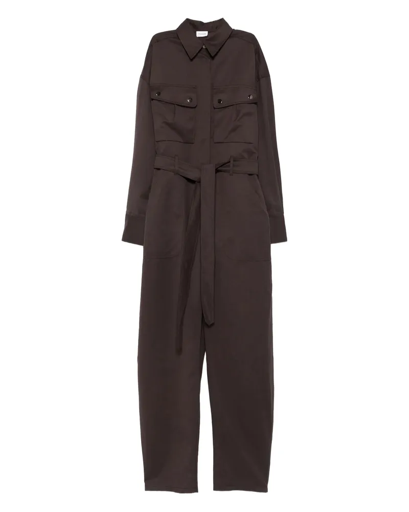 ANDAMANE Vania Cargo Belted Jumpsuit Brown