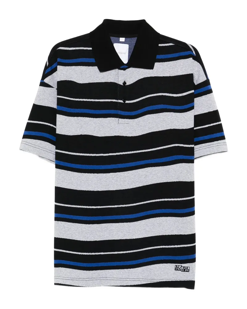Napapijri Striped Polo Shirt Black