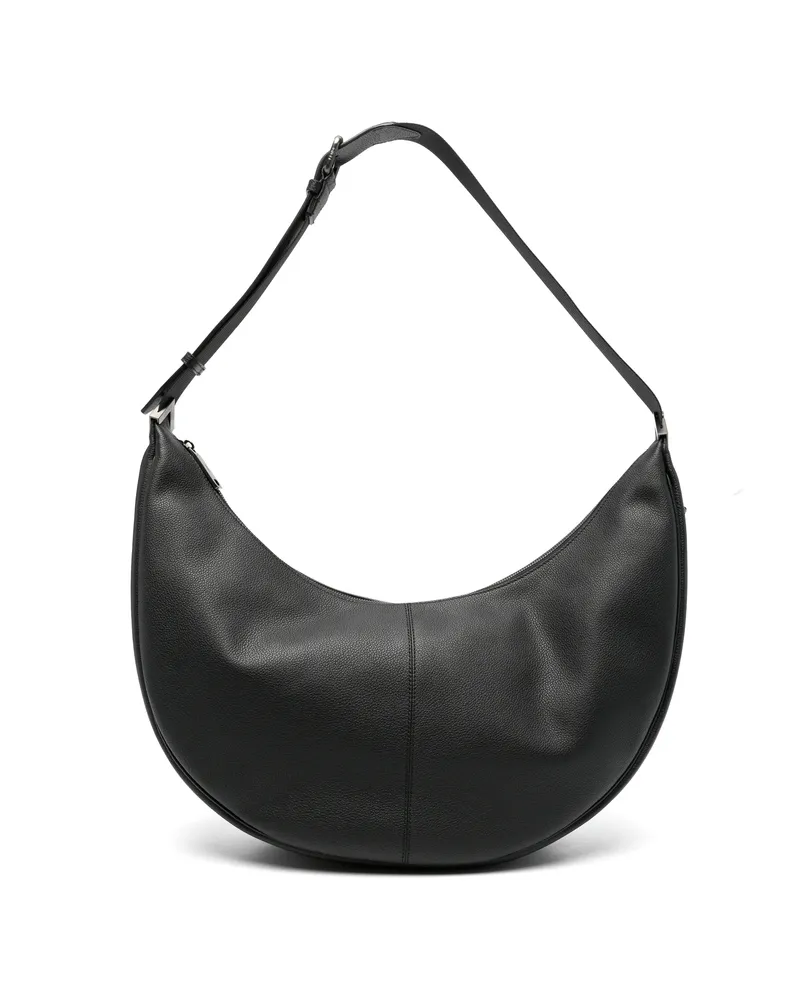 Fendi Large Melon Leather Shoulder Bag Black