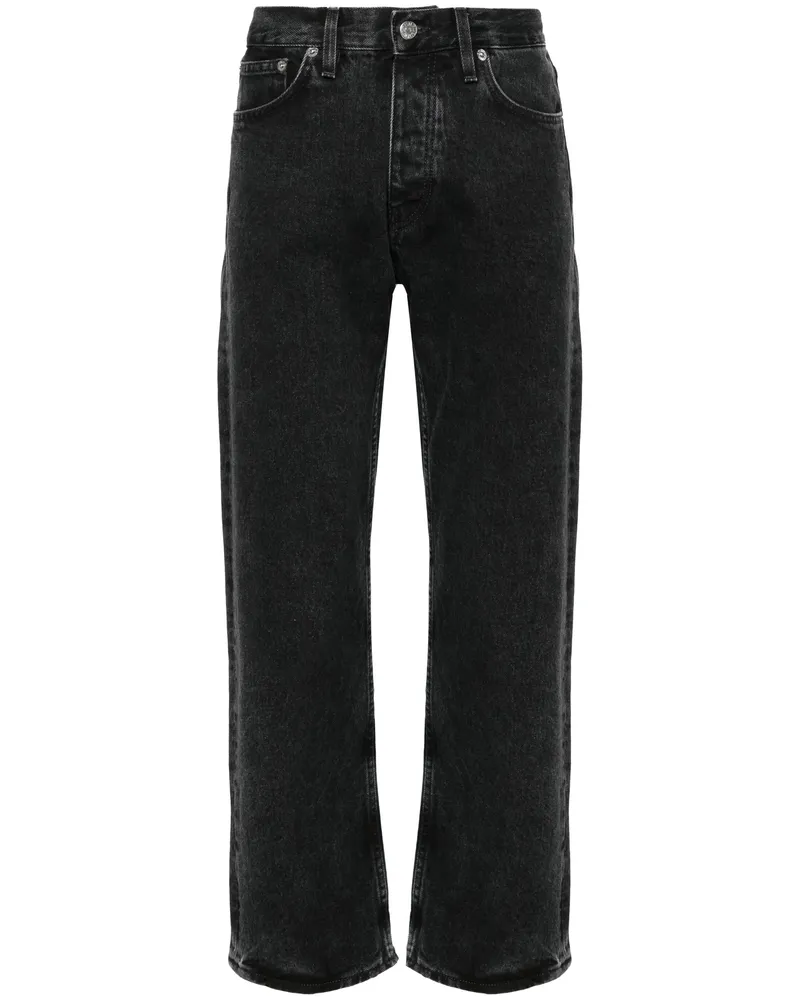 Sunflower Mid-rise Straight-leg Jeans Black