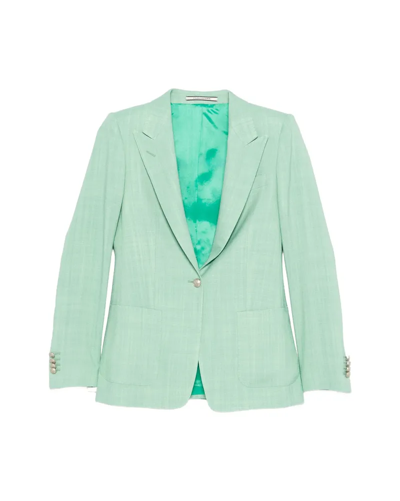 Tagliatore Buttoned Blazer Green