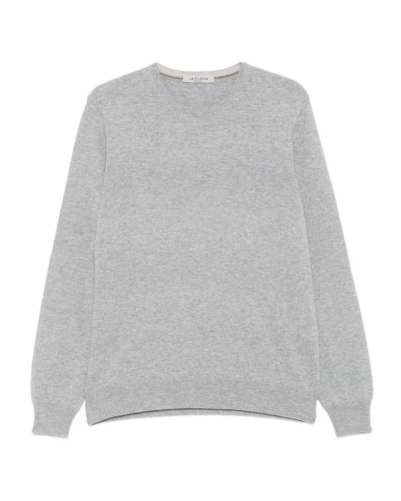 La Fileria Round-neck Cashmere Sweater Grey