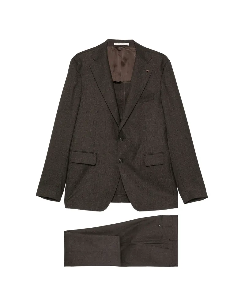 Tagliatore Notched-lapel Single-breasted Suit Brown