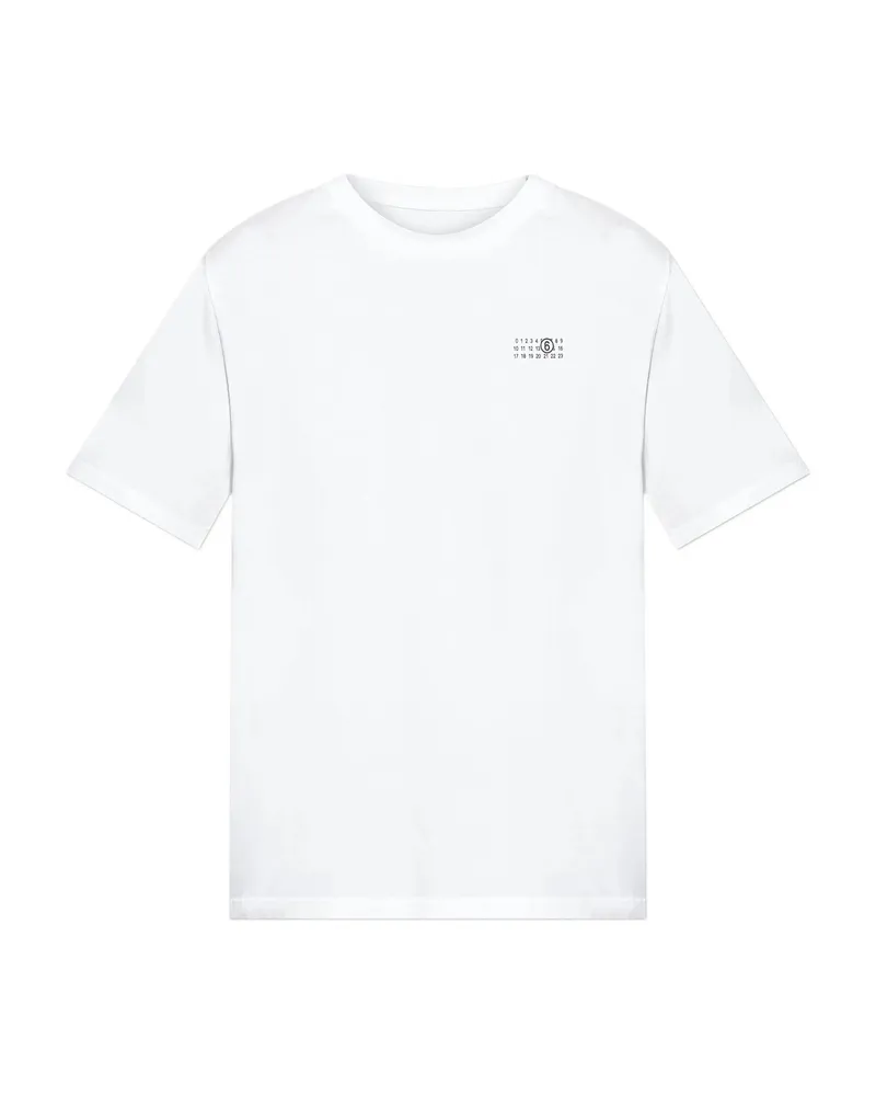Maison Margiela Number-print Cotton T-shirt White