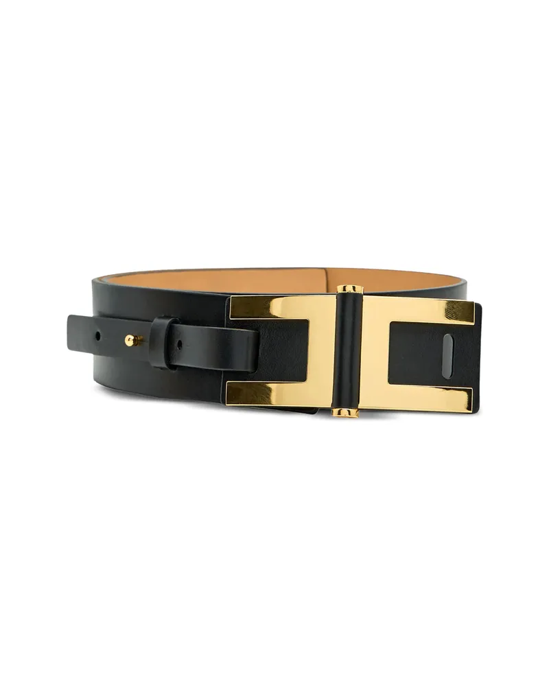 Elisabetta Franchi Logo-plaque Belt Black
